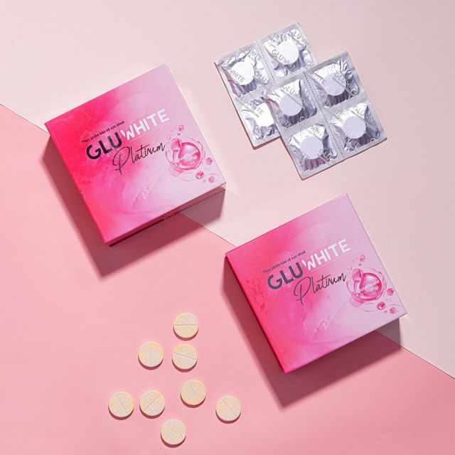 Vi&ecirc;n sủi gi&uacute;p trắng da Gluwhite Platinum - Bản n&acirc;ng cấp của Gluwhite 1
